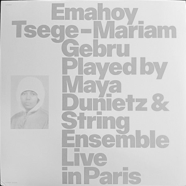 Album art for Emahoy Tsegue Maryam Guebrou - Emahoy Tsege-Mariam Gebru Played By Maya Dunietz & String Ensemble Live In Paris