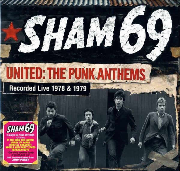 Album art for Sham 69 - United: The Punk Anthems Recorded Live 1978 & 1979