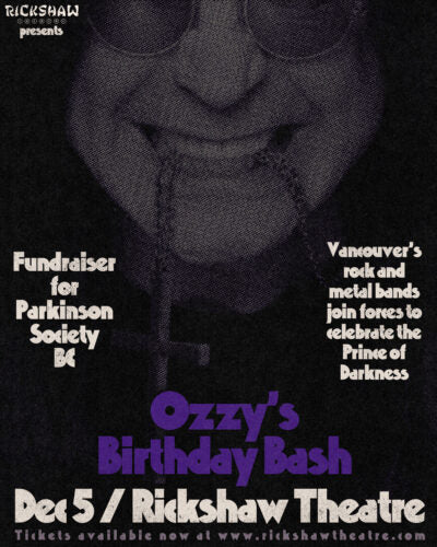 Ozzy Birthday Bash - Fundraiser for Parkinson Society BC