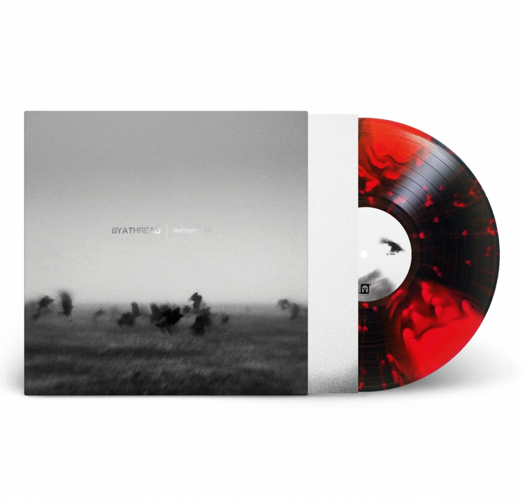 By A Thread - Mirrored Life (Pinwheel Black Ice with Blood Red Colour Vinyl LP)