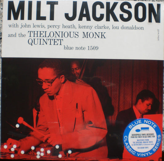 Album art for Milt Jackson - Milt Jackson With John Lewis, Percy Heath, Kenny Clarke, Lou Donaldson And The Thelonious Monk Quintet