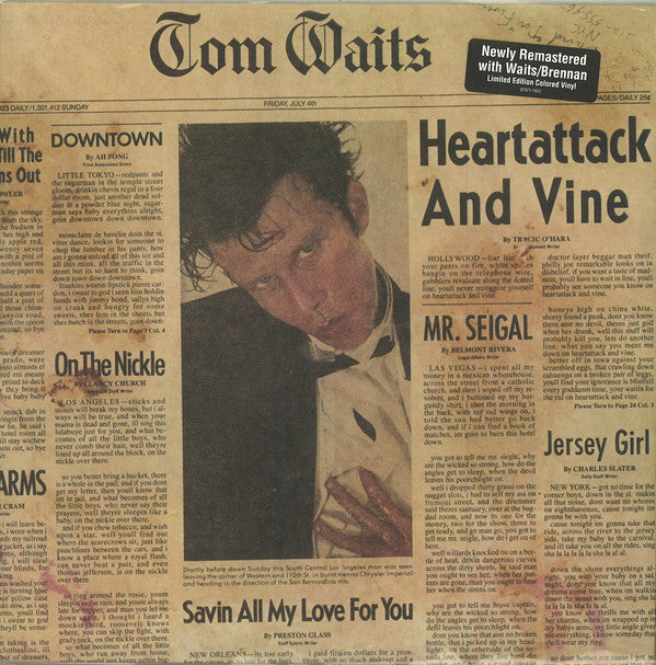 Album art for Tom Waits - Heartattack And Vine