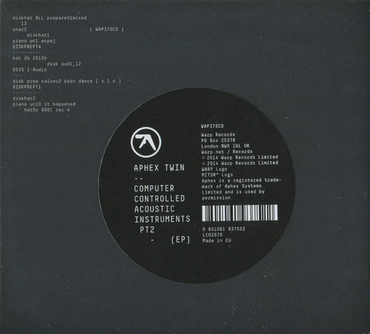 Album art for Aphex Twin - Computer Controlled Acoustic Instruments Pt2 (EP)
