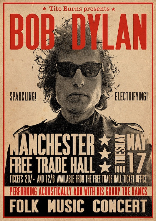 Bob Dylan - Manchester 1966 poster