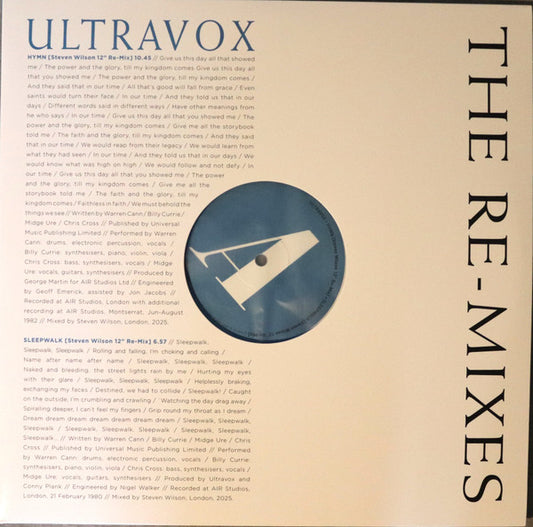 Album art for Ultravox - The Re-Mixes
