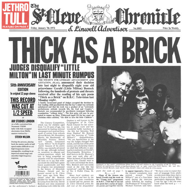Album art for Jethro Tull - Thick As A Brick