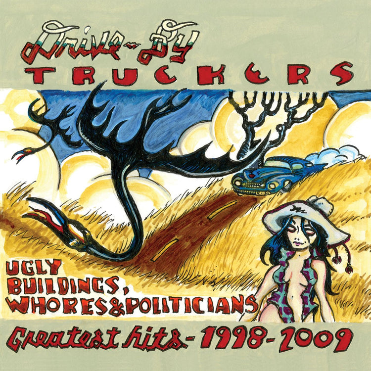 Drive-By Truckers - Ugly Buildings, Whores & Politicians: Greatest Hits 1998-2009 2 x Vinyl, LP, Compilation, Limited Edition, Reissue , Coke Bottle Green