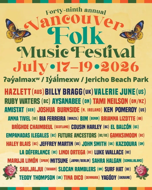 VANCOUVER FOLK FESTIVAL SUNDAY ticket (65+)