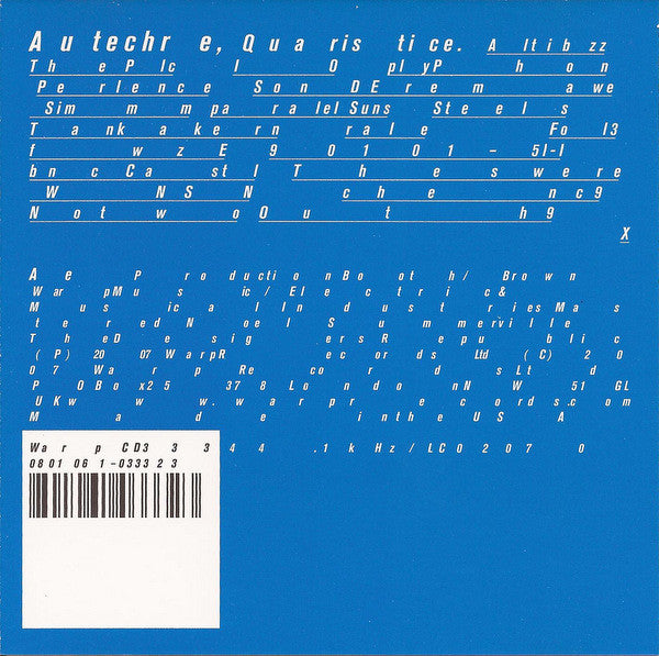 Album art for Autechre - Quaristice